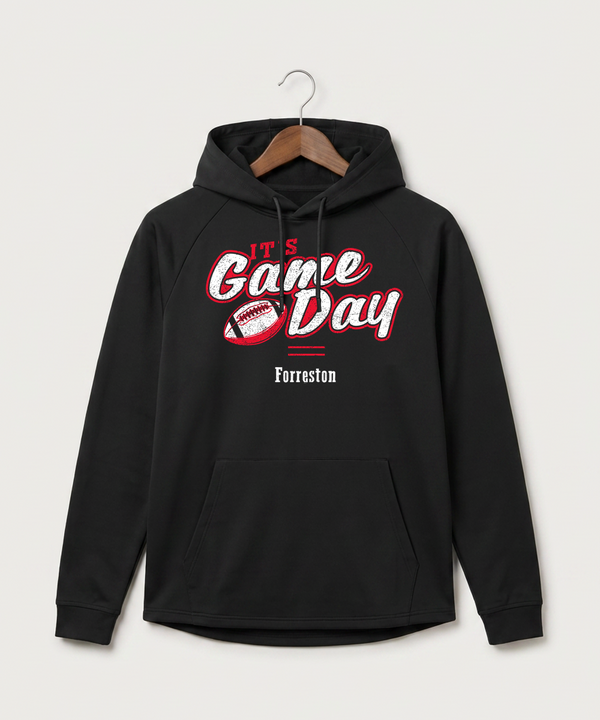 Forreston Football - Black Hoodie - Full Front