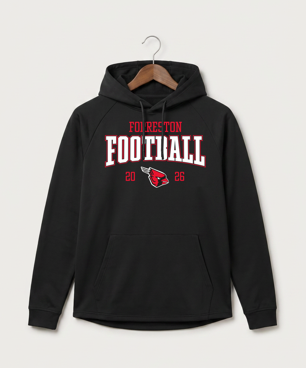Forreston Football - Black Hoodie - Full Front