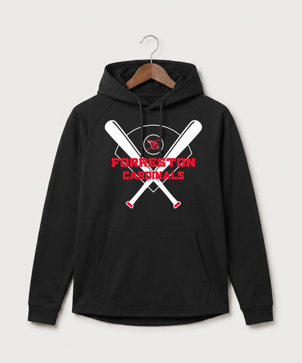 Forreston Baseball - Black Hoodie - Full Front