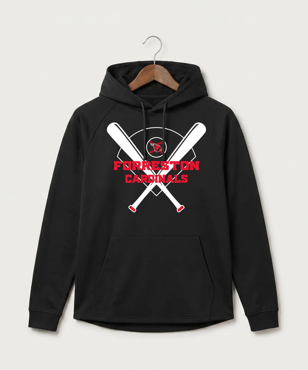 Forreston Baseball - Black Hoodie - Full Front