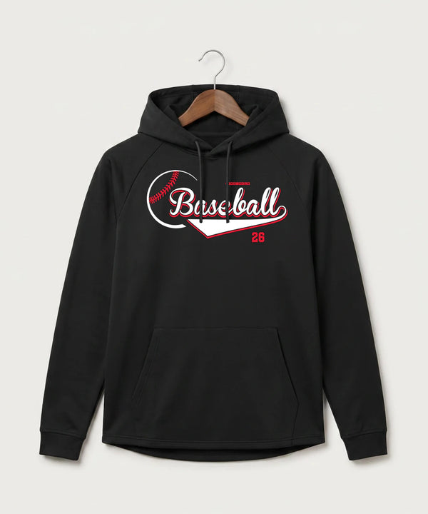 Forreston Baseball - Black Hoodie - Full Front