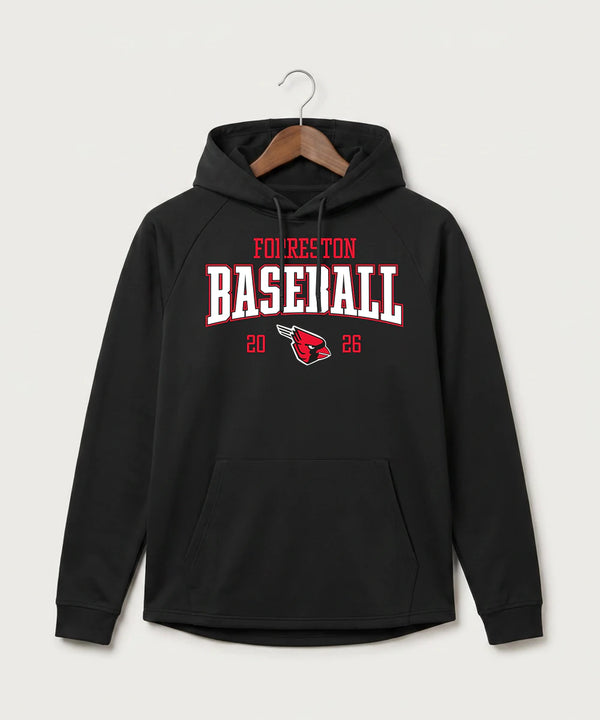 Forreston Baseball - Black Hoodie - Full Front