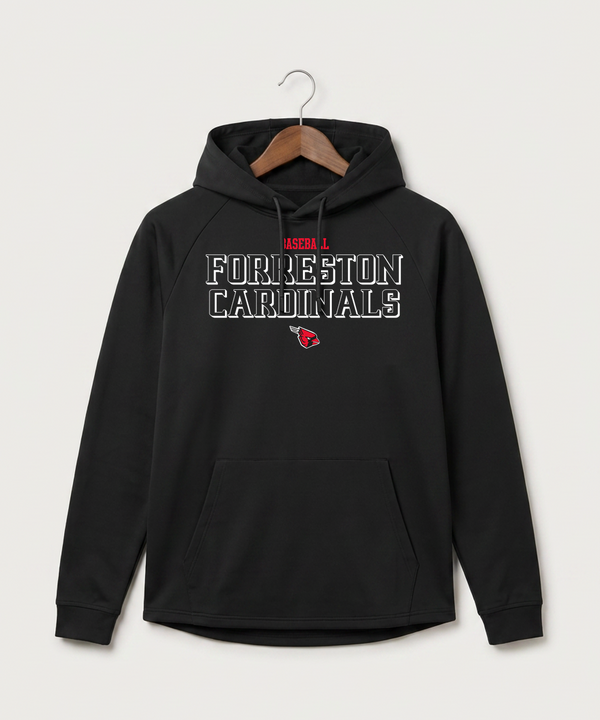 Forreston Baseball - Black Hoodie - Full Front