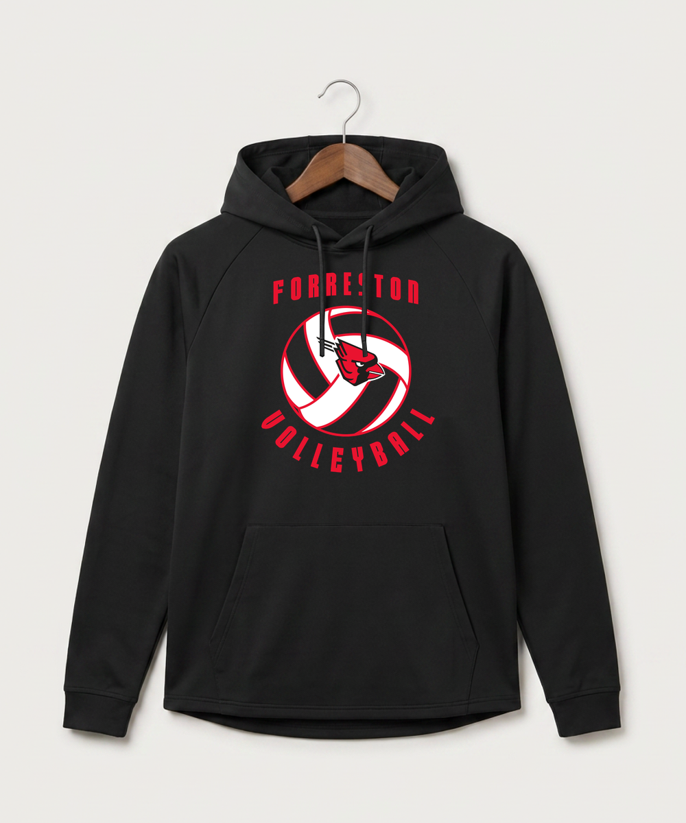 Forreston Volleyball - Black Hoodie - Full Front