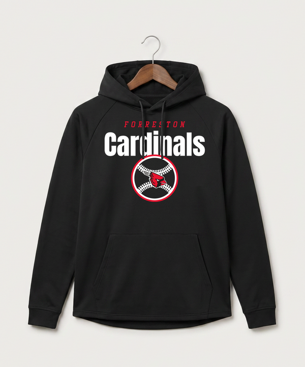 Forreston Baseball - Black Hoodie - Full Front