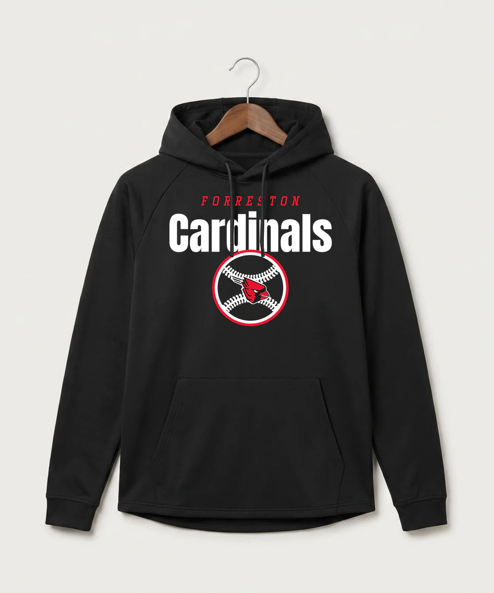 Forreston Baseball - Black Hoodie - Full Front
