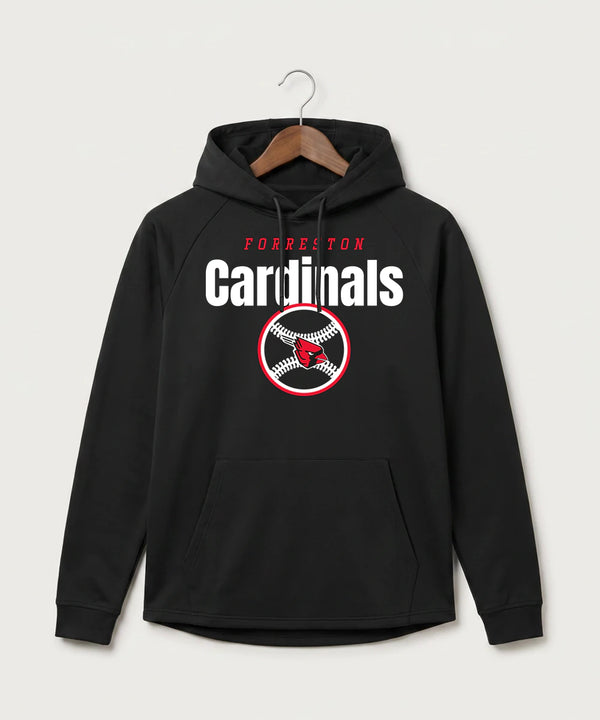 Forreston Baseball - Black Hoodie - Full Front
