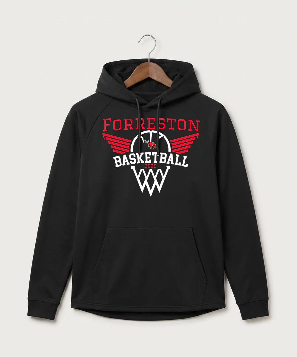 Forreston Basketball - Black Hoodie - Full Front