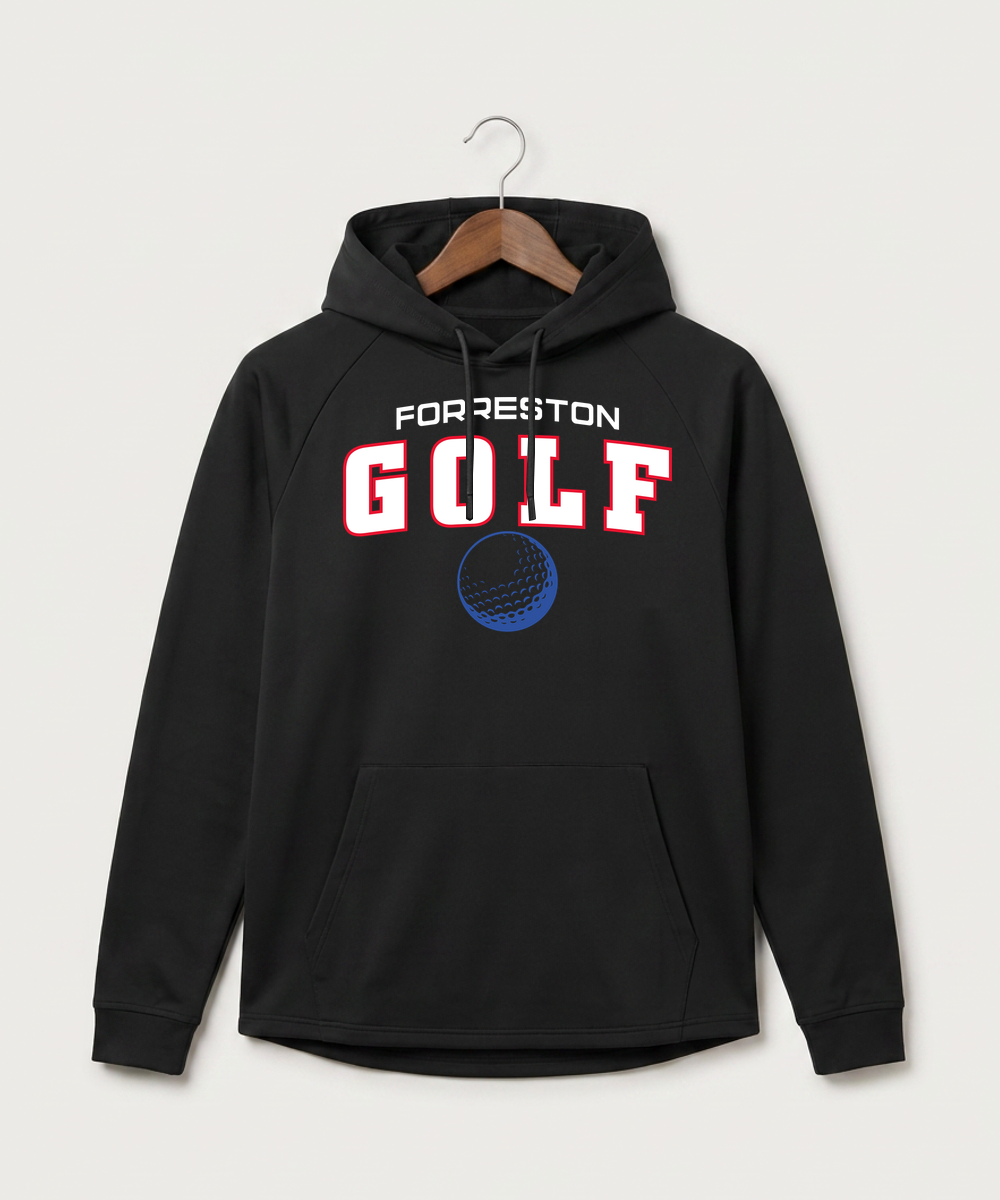 Forreston Golf - Black Hoodie - Full Front