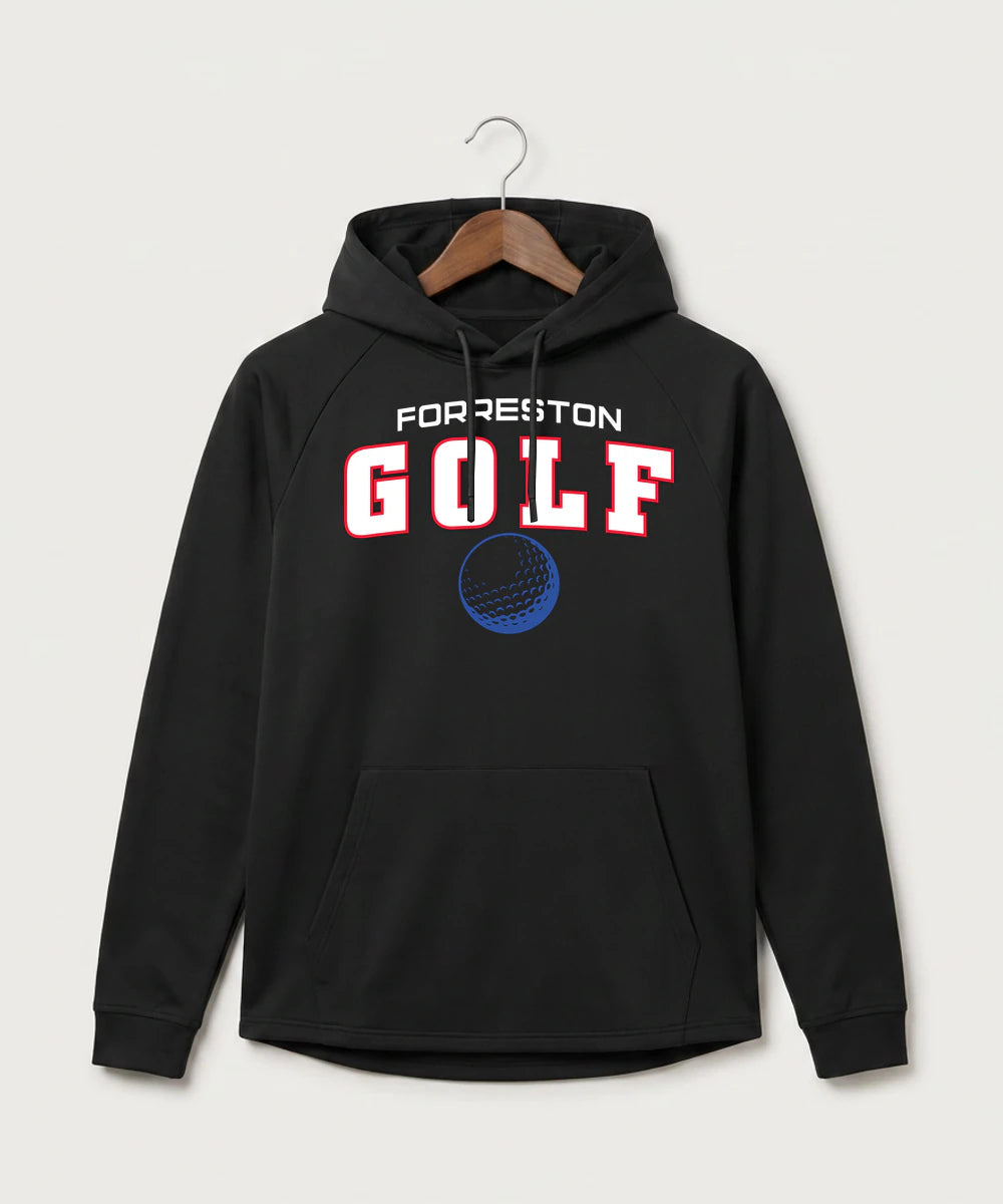 Forreston Golf - Black Hoodie - Full Front