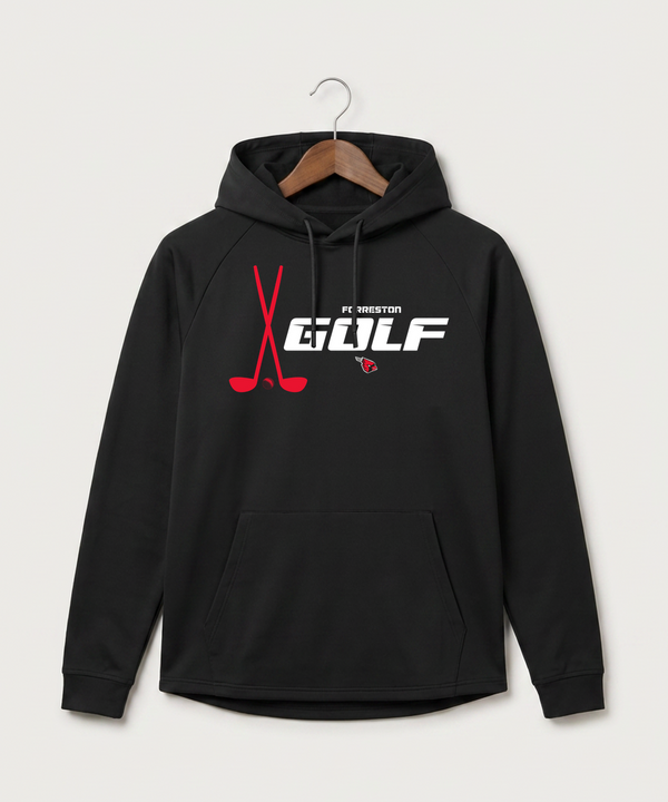 Forreston Golf - Black Hoodie - Full Front