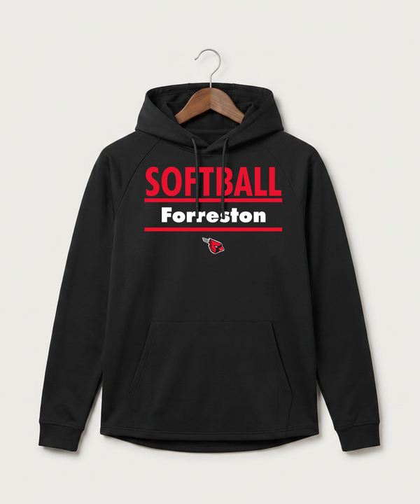 Forreston Softball - Black Hoodie - Full Front