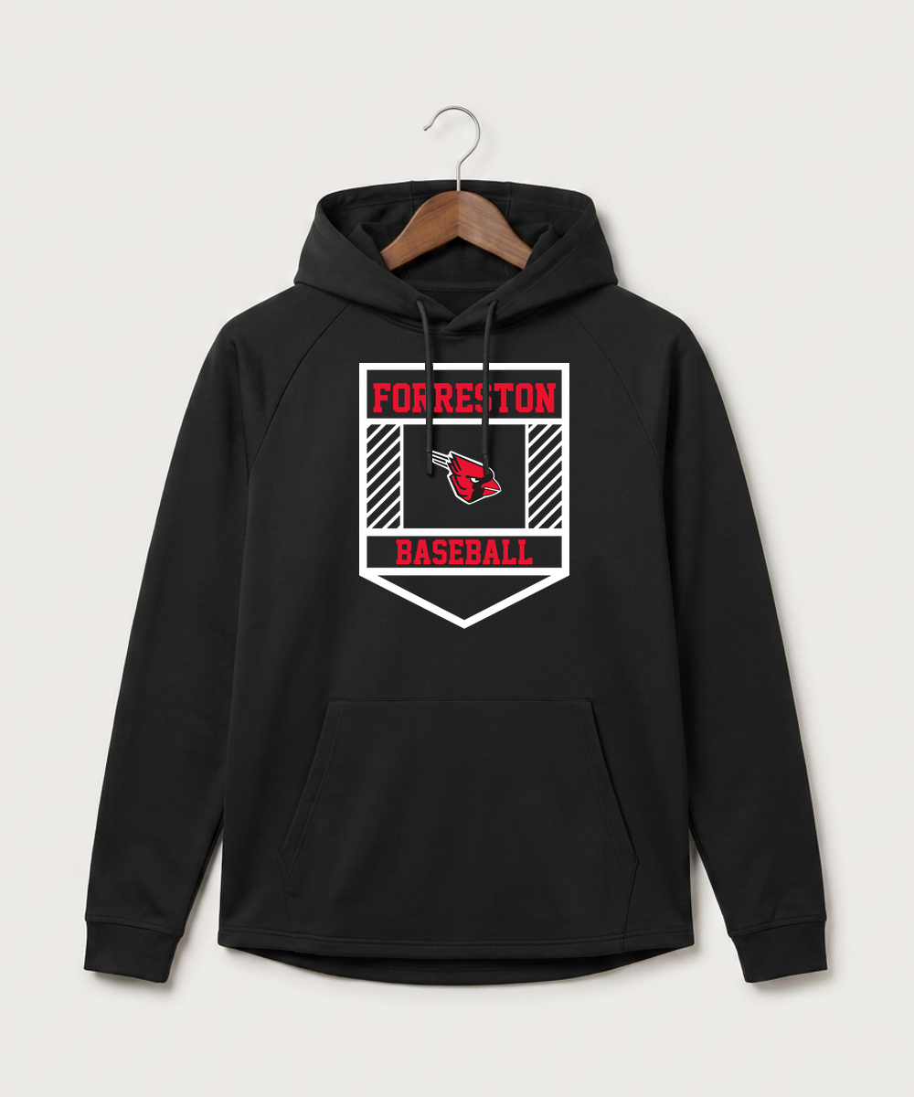 Forreston Baseball - Black Hoodie - Full Front