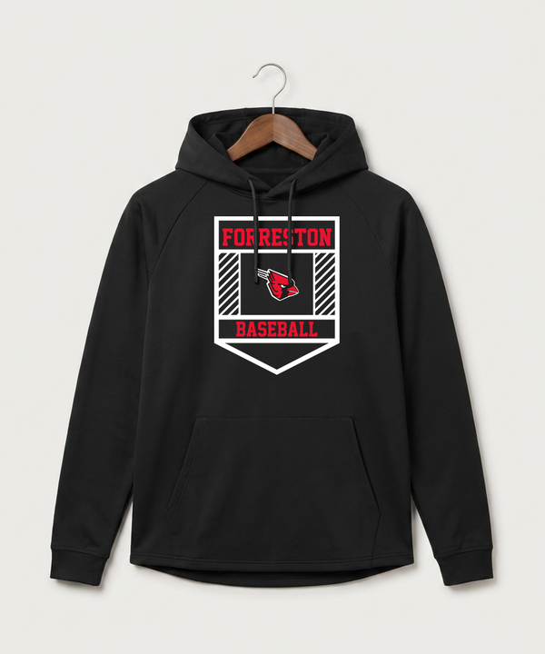 Forreston Baseball - Black Hoodie - Full Front