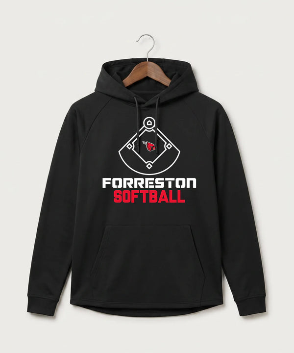 Forreston Softball - Black Hoodie - Full Front