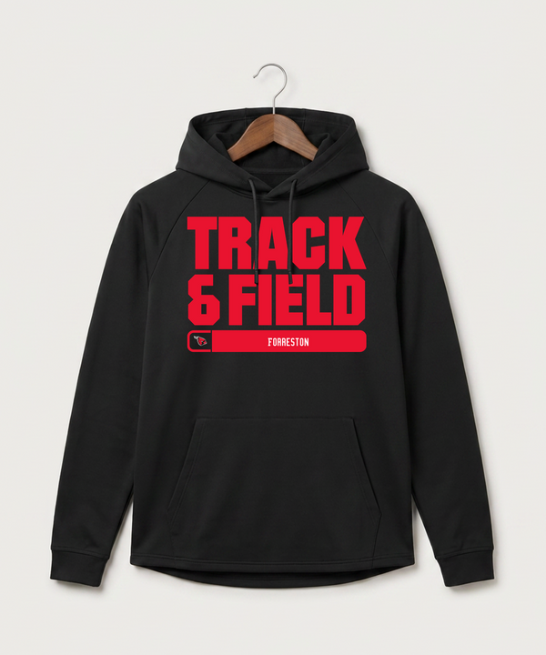 Forreston Track and Field - Black Hoodie - Full Front