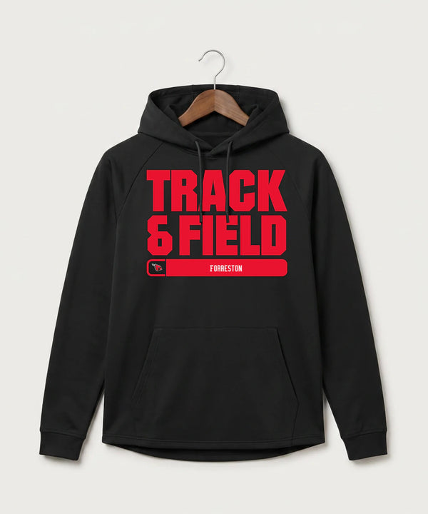 Forreston Track and Field - Black Hoodie - Full Front