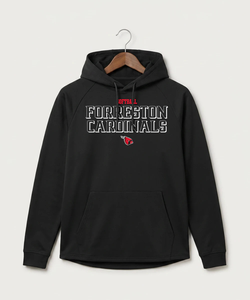 Forreston Softball - Black Hoodie - Full Front