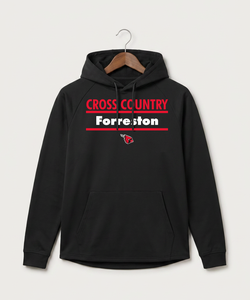 Forreston Cross Country - Black Hoodie - Full Front