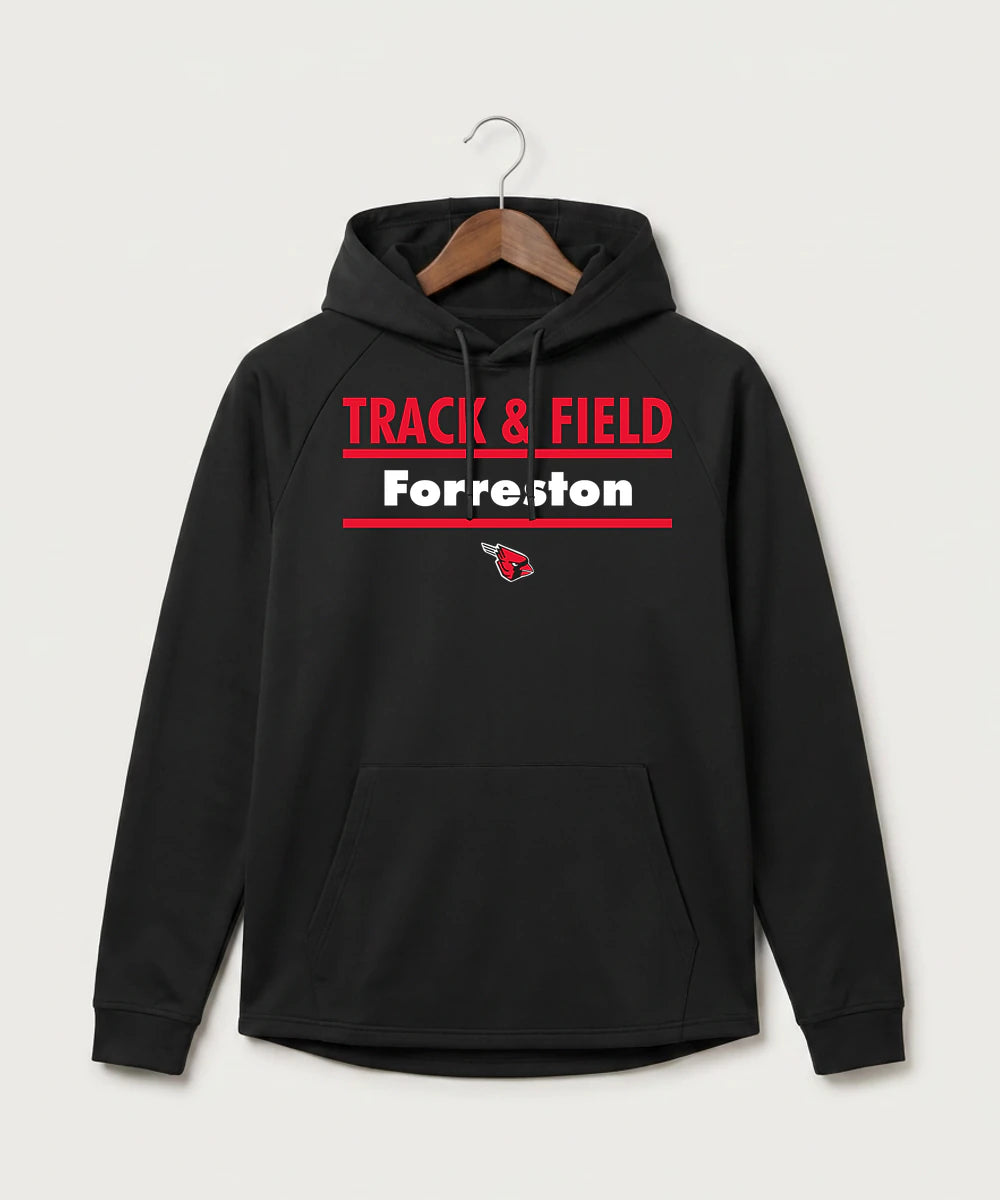 Forreston Track and Field - Black Hoodie - Full Front
