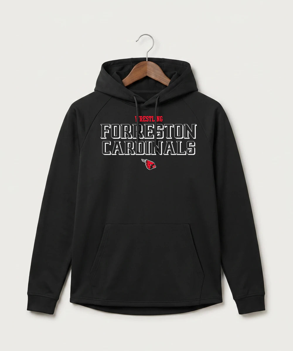 Forreston Wrestling - Black Hoodie - Full Front