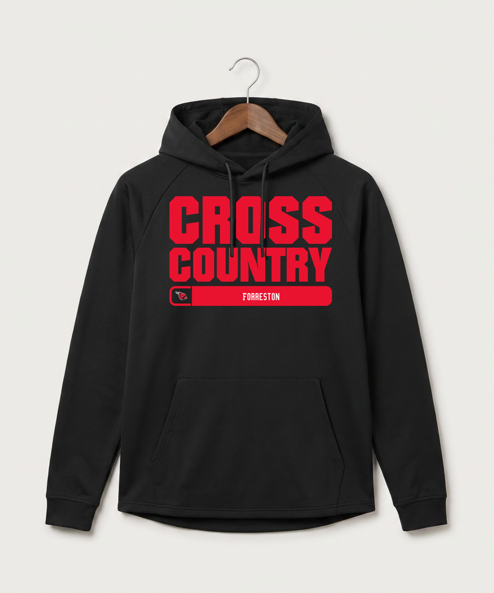 Forreston Cross Country - Black Hoodie - Full Front