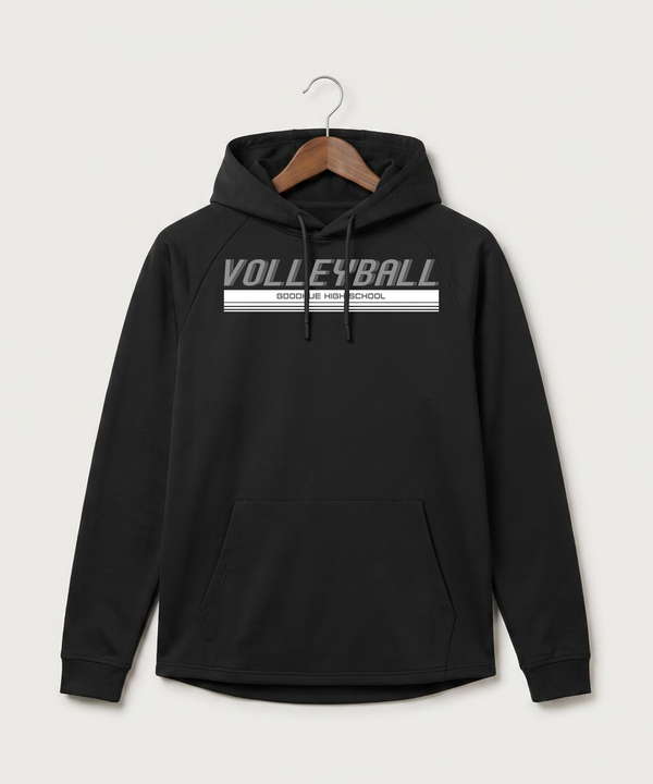 Goodhue High School Volleyball (Girls) - Black Hoodie - Full Front
