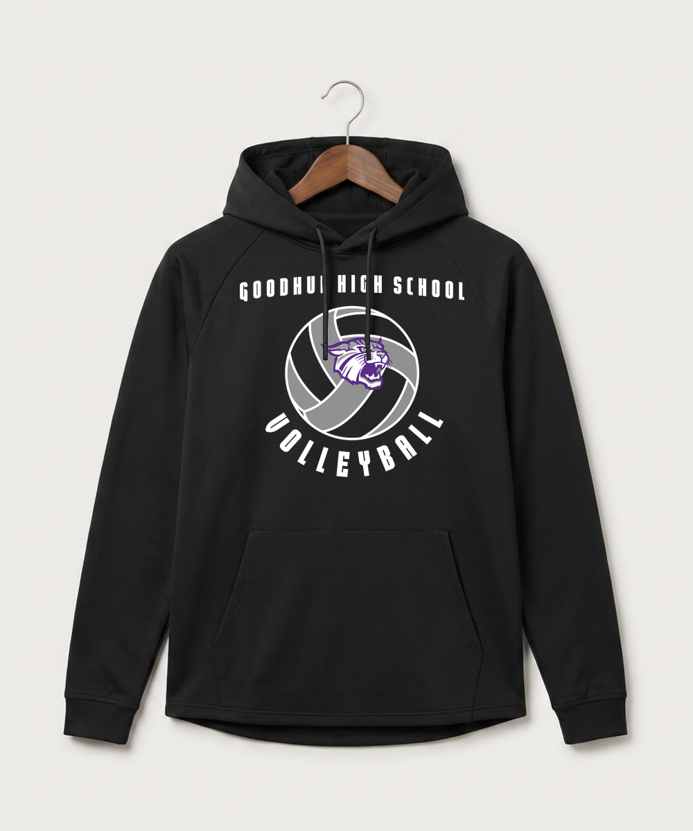 Goodhue High School Volleyball (Girls) - Black Hoodie - Full Front