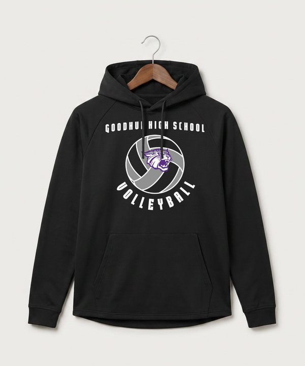 Goodhue High School Volleyball (Girls) - Black Hoodie - Full Front