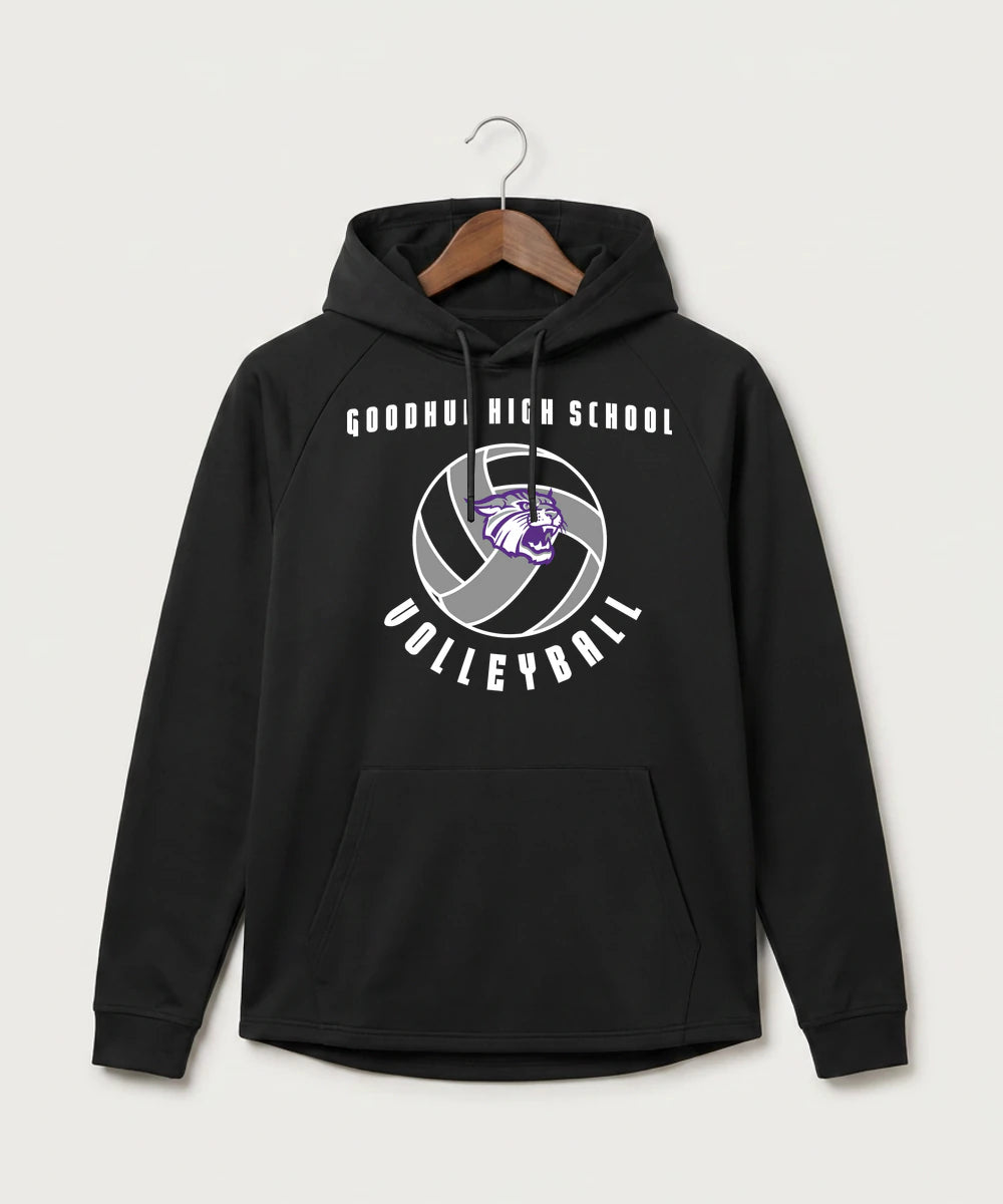 Goodhue High School Volleyball (Girls) - Black Hoodie - Full Front