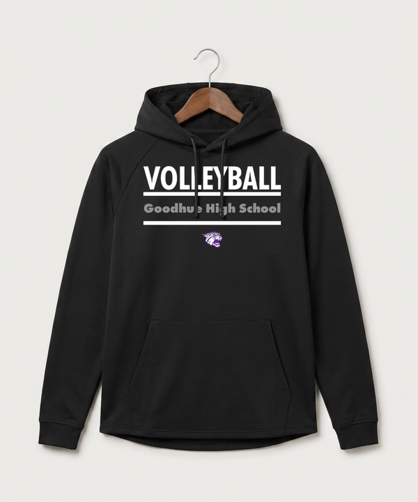 Goodhue High School Volleyball (Girls) - Black Hoodie - Full Front