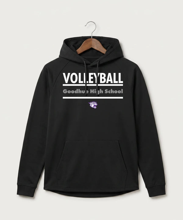 Goodhue High School Volleyball (Girls) - Black Hoodie - Full Front