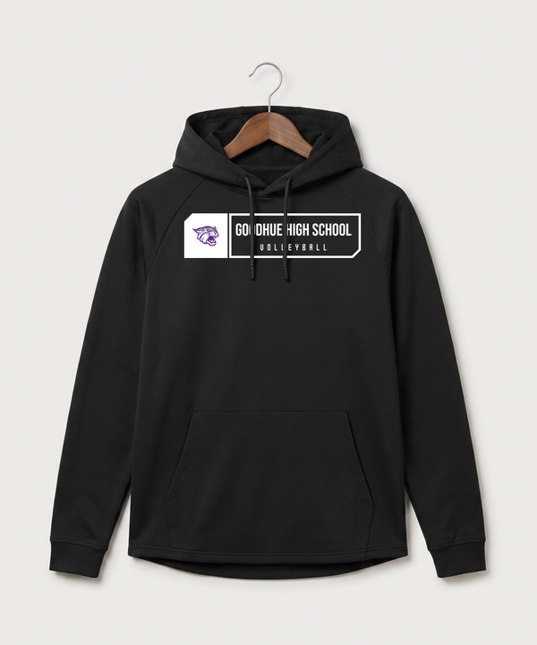 Goodhue High School Volleyball (Girls) - Black Hoodie - Full Front