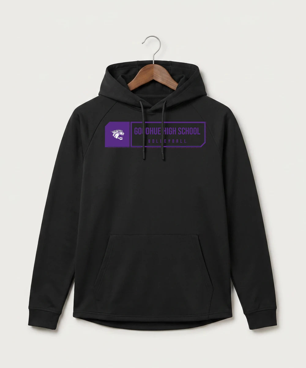 Goodhue High School Volleyball (Girls) - Black Hoodie - Full Front