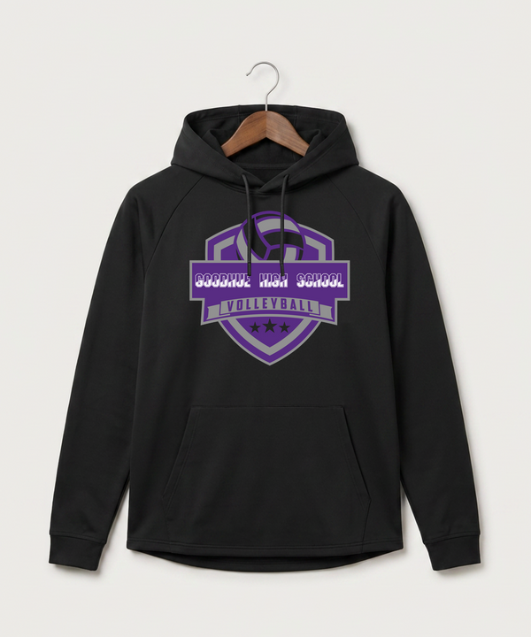 Goodhue High School Volleyball (Girls) - Black Hoodie - Full Front