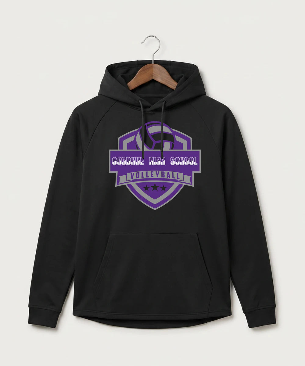 Goodhue High School Volleyball (Girls) - Black Hoodie - Full Front