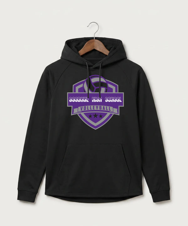 Goodhue High School Volleyball (Girls) - Black Hoodie - Full Front