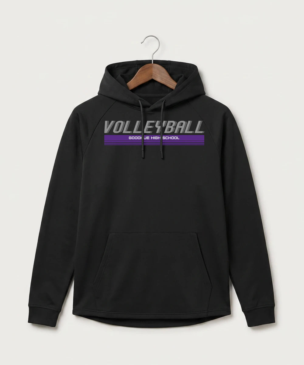 Goodhue High School Volleyball (Girls) - Black Hoodie - Full Front