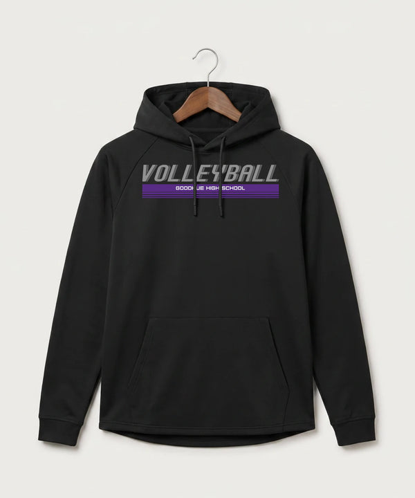 Goodhue High School Volleyball (Girls) - Black Hoodie - Full Front