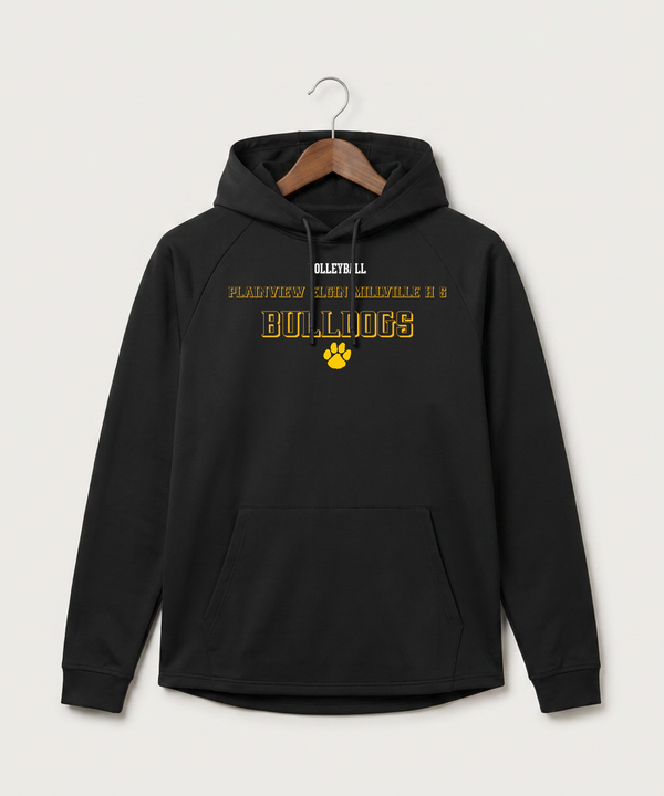 Plainview Elgin Millville H S Volleyball (Girls) - Black Hoodie - Full Front