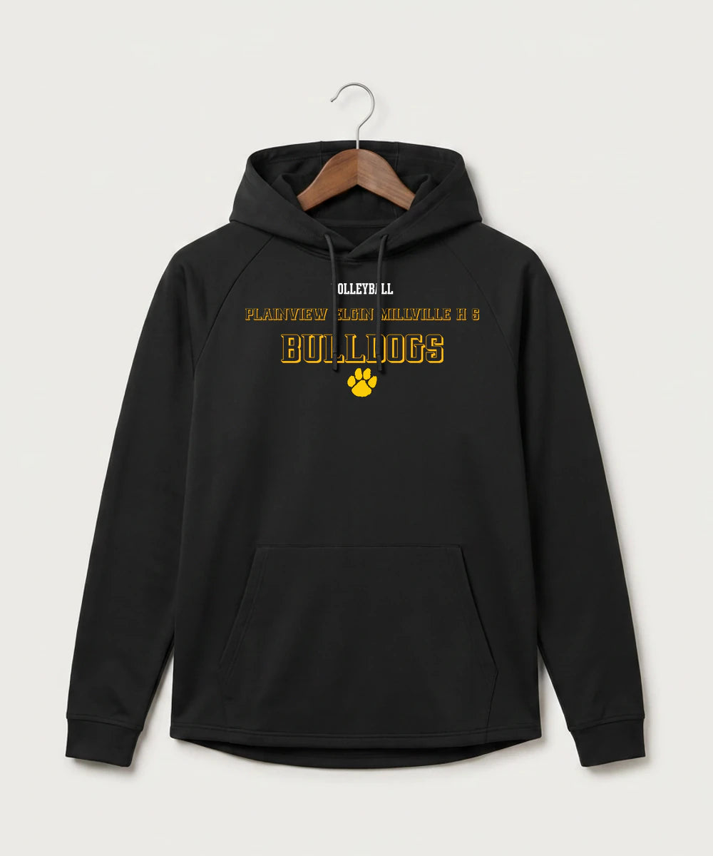Plainview Elgin Millville H S Volleyball (Girls) - Black Hoodie - Full Front