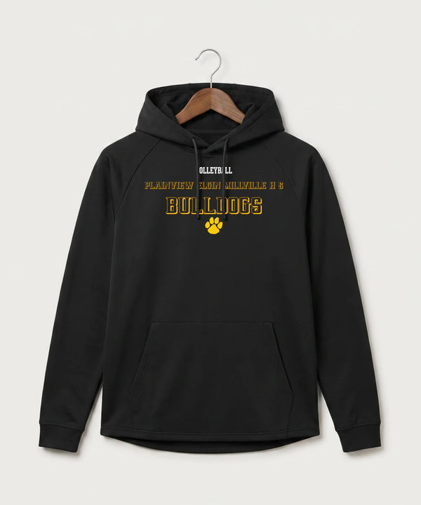 Plainview Elgin Millville H S Volleyball (Girls) - Black Hoodie - Full Front