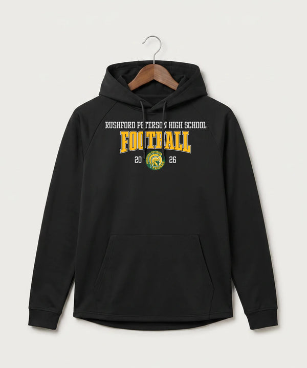 Rushford Peterson High School Football (Boys) - Black Hoodie - Full Front
