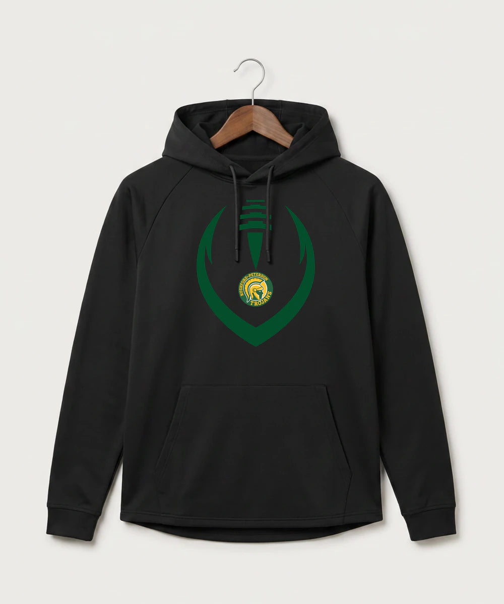 Rushford Peterson High School Football (Boys) - Black Hoodie - Full Front