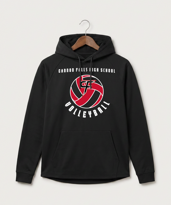 Cannon Falls High School Volleyball (Girls) - Black Hoodie - Full Front