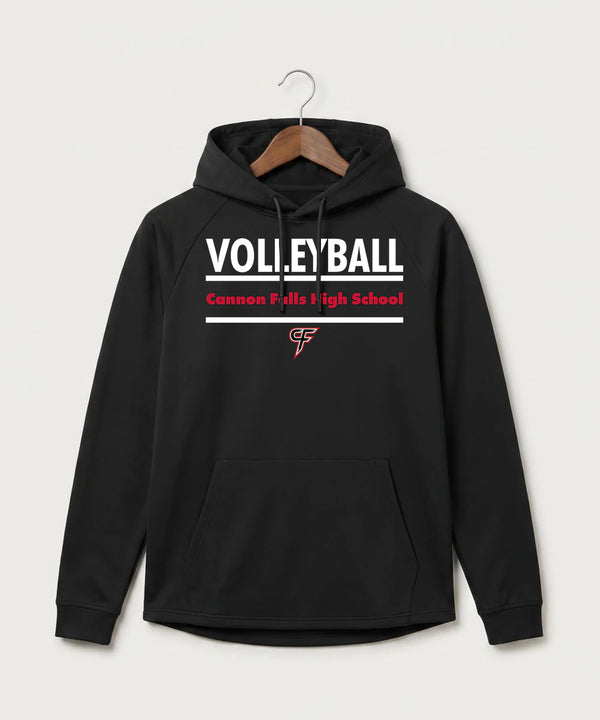 Cannon Falls High School Volleyball (Girls) - Black Hoodie - Full Front