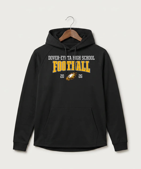 Dover-Eyota High School Football (Boys) - Black Hoodie - Full Front