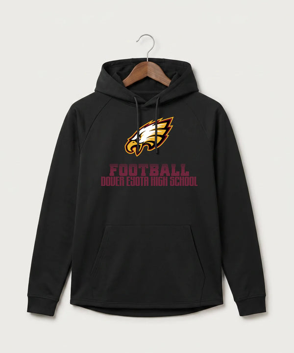 Dover-Eyota High School Football (Boys) - Black Hoodie - Full Front