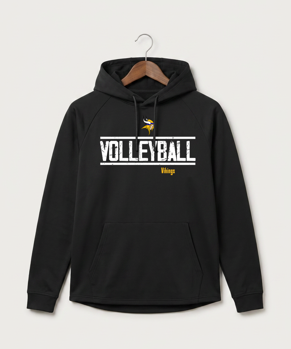Hayfield High School Volleyball (Girls) - Black Hoodie - Full Front