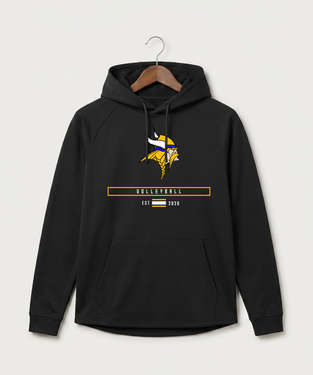 Hayfield High School Volleyball (Girls) - Black Hoodie - Full Front